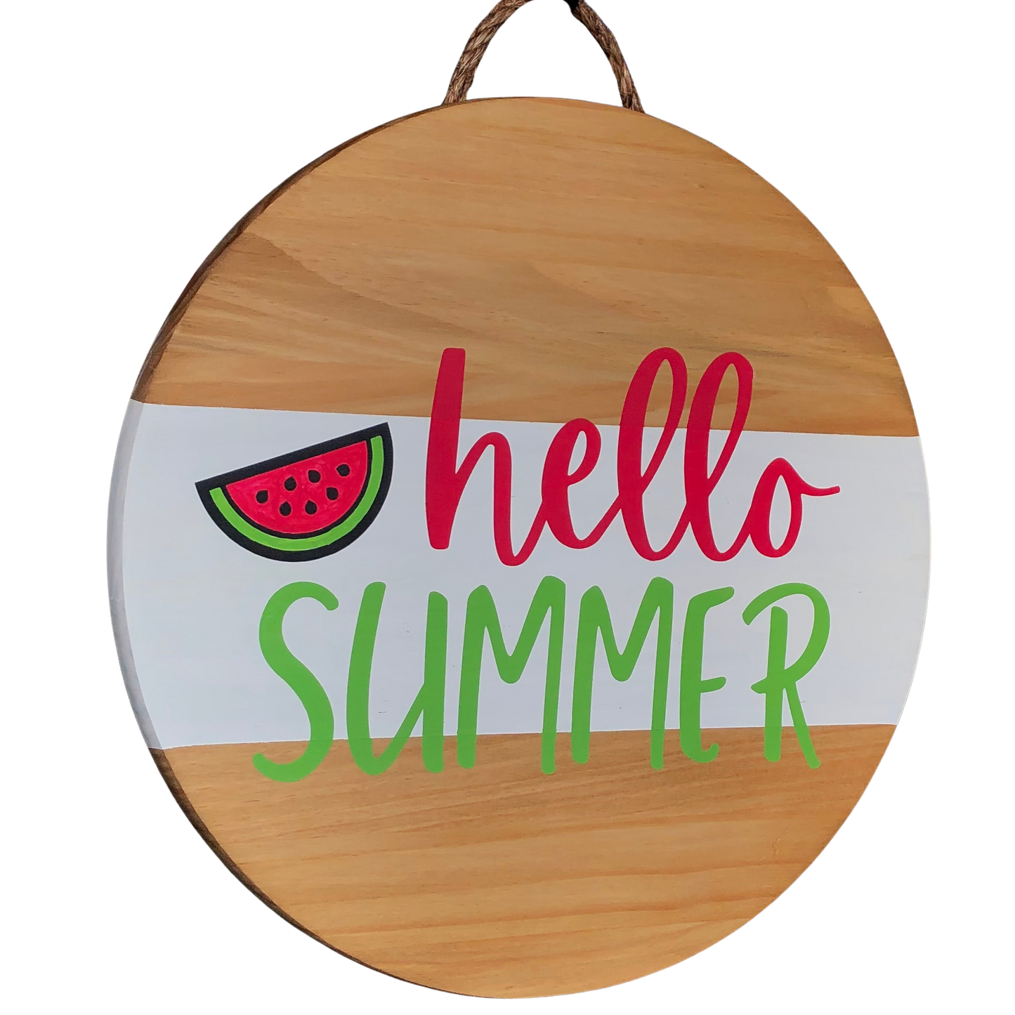 Craft Party Menu: Hello Summer Wood Sign With Watermelon