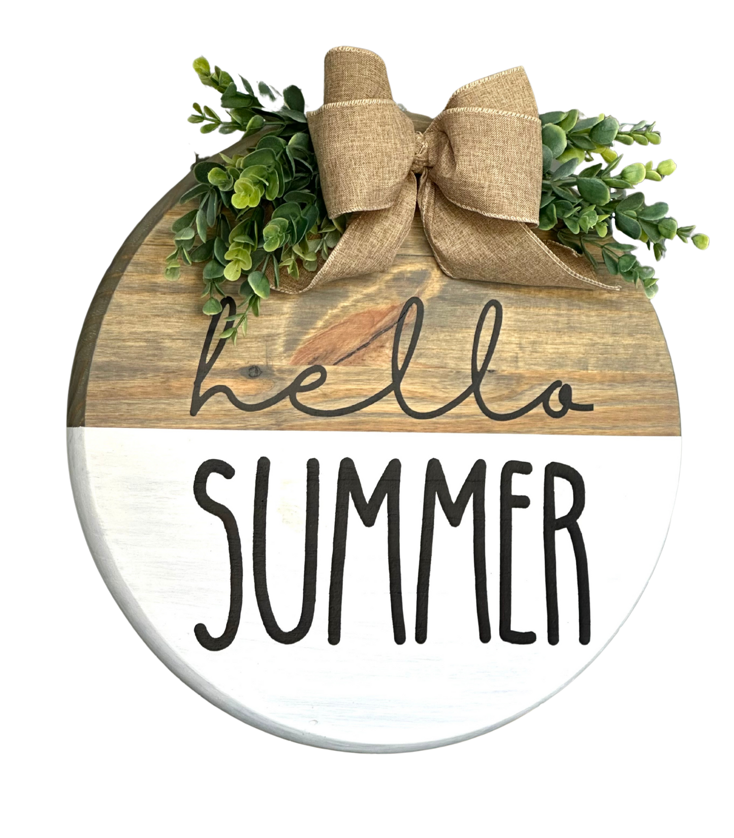 Craft Party Menu: Hello Summer Rustic Wood Sign