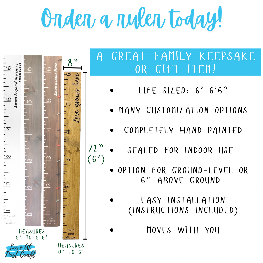 Life-Sized Wood Growth Ruler