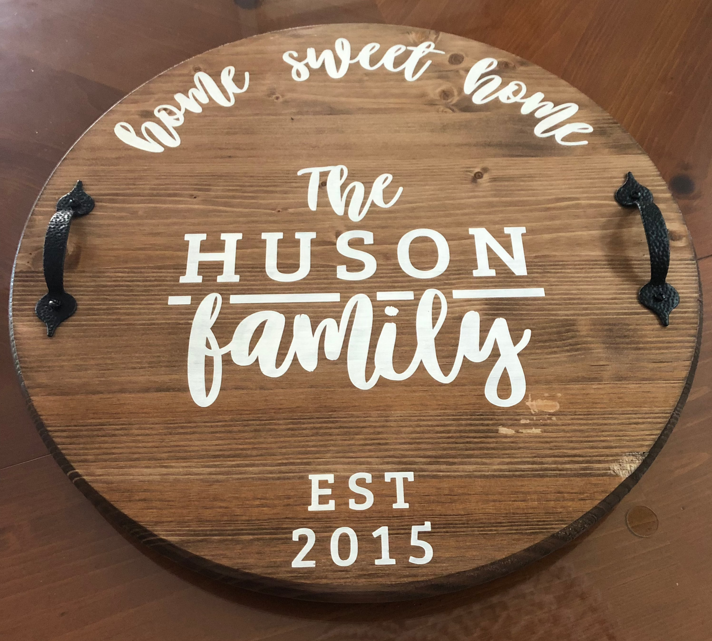 Personalized Family Wood Lazy Susan