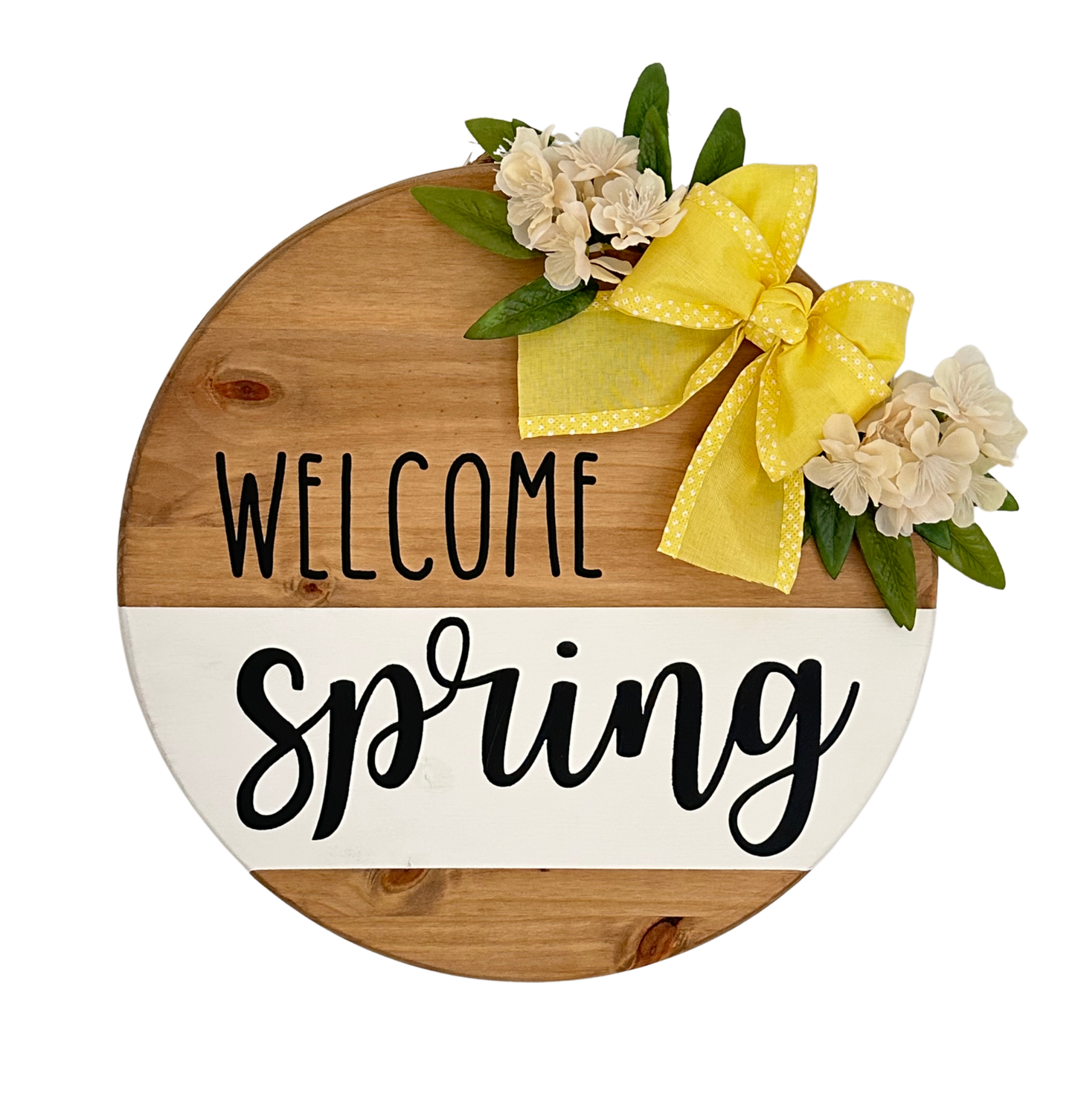 Craft Party Menu: Welcome Spring Wood Sign