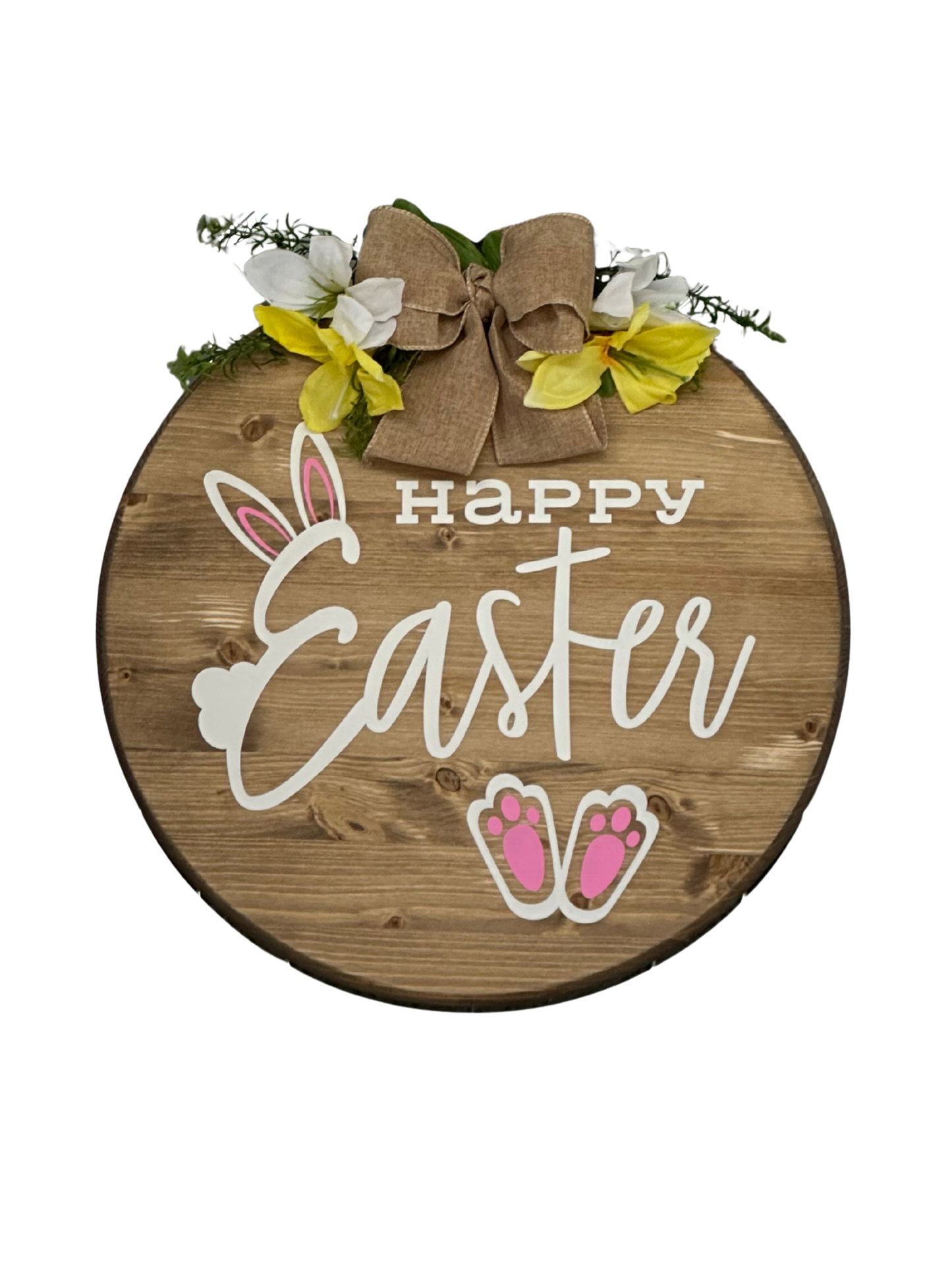 Craft Party Menu: Happy Easter Bunny Design Wood Sign