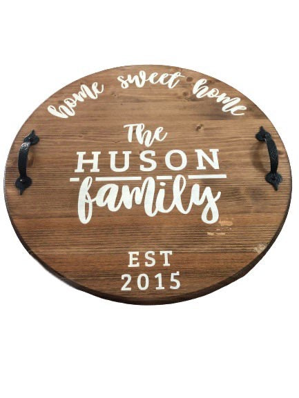 Personalized Family Wood Lazy Susan
