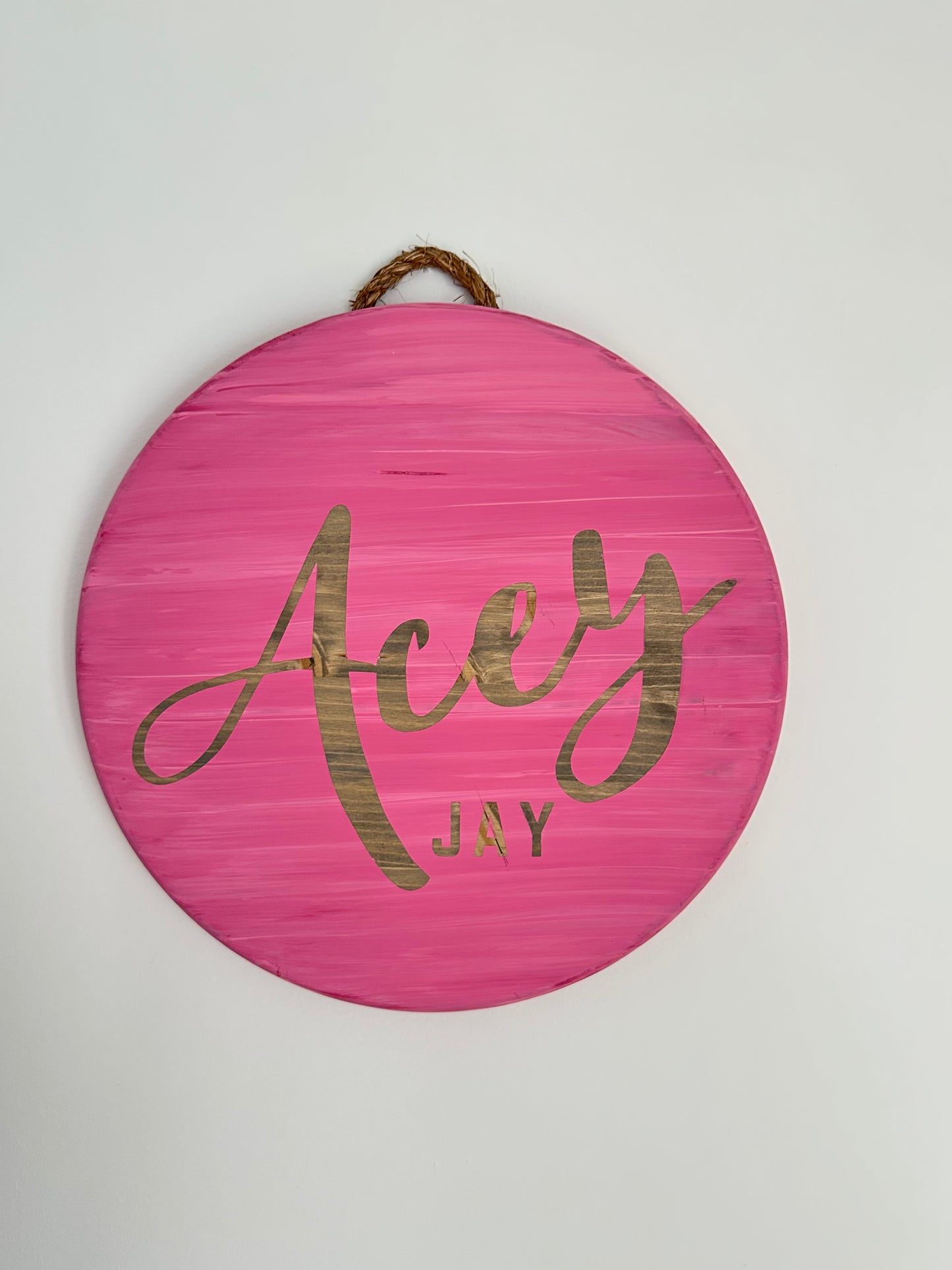 Craft Party Menu: Girl Room Pink Wood Sign