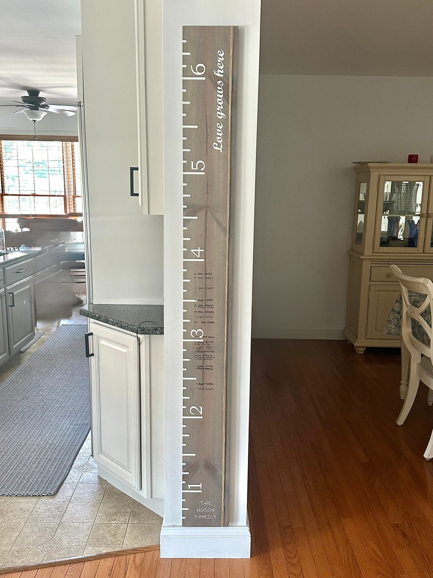 Life-Sized Wood Growth Ruler