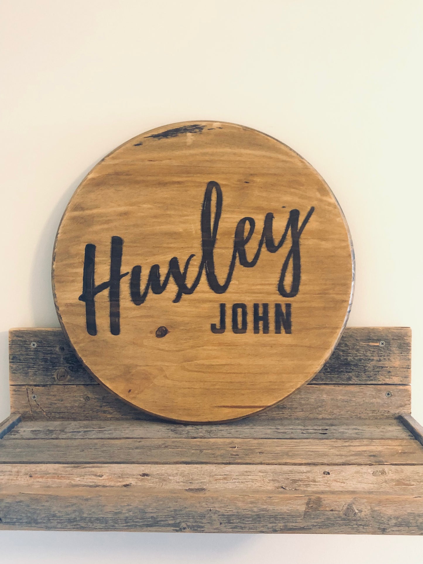 Personalized Simple Rustic Baby Boy Nursery Wood Sign