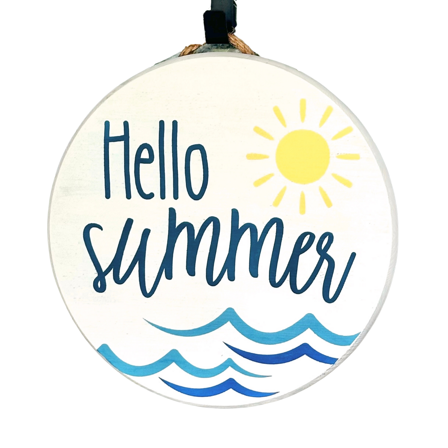 Craft Party Menu: Hello Summer Wood Sign Waves and Sun