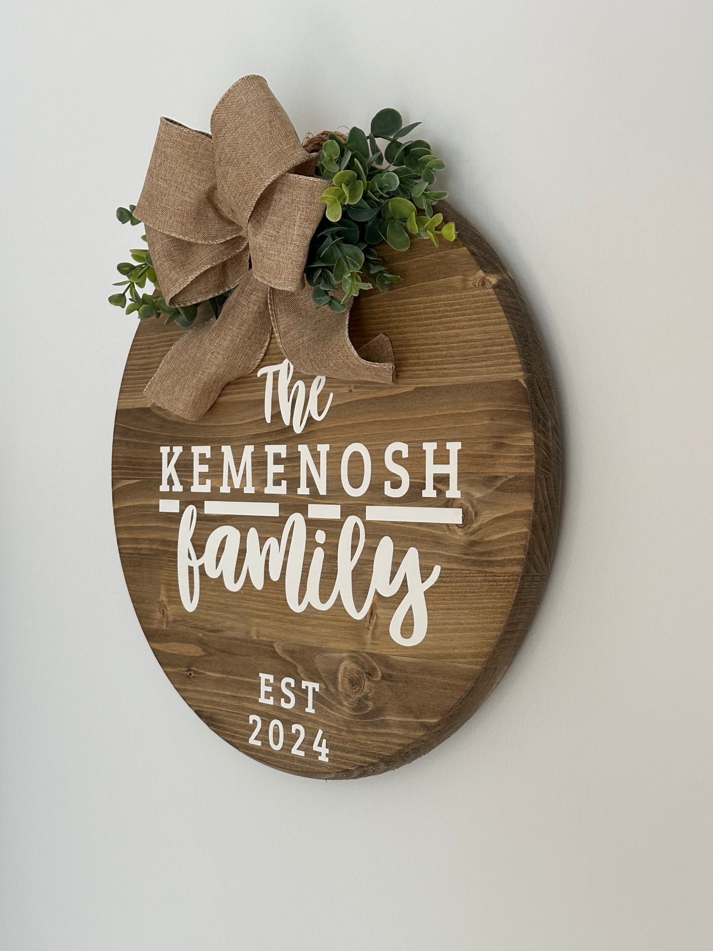 Craft Party Menu: Personalized Family Wood Sign