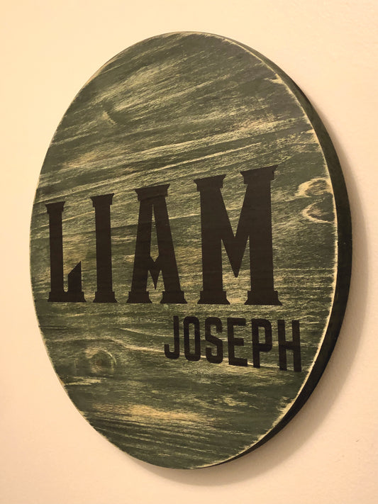 Personalized Rustic Baby Boy Nursery Wood Sign