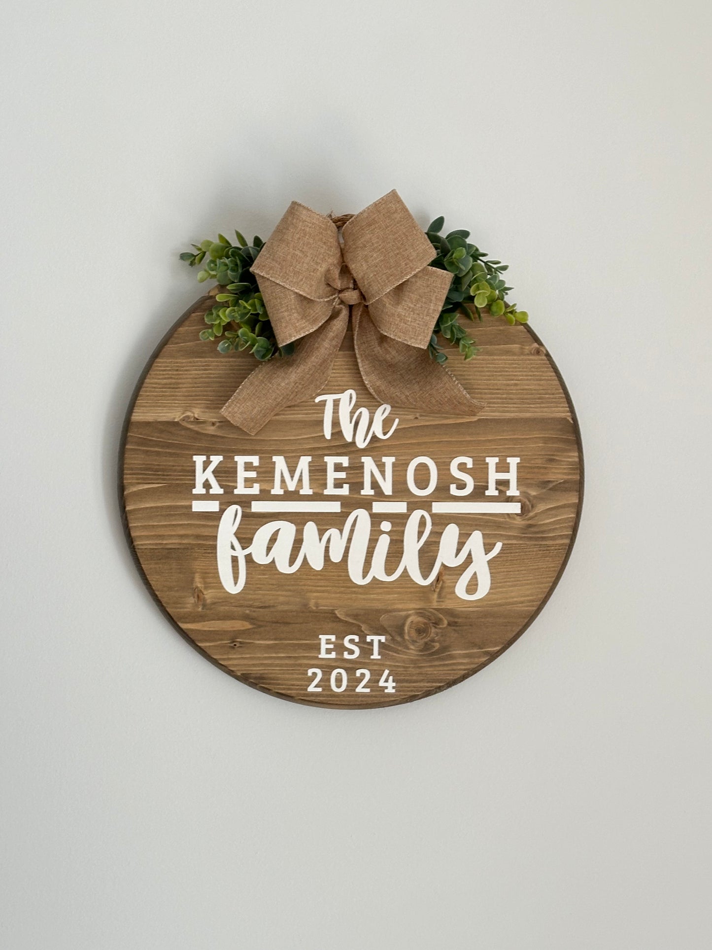 Craft Party Menu: Personalized Family Wood Sign