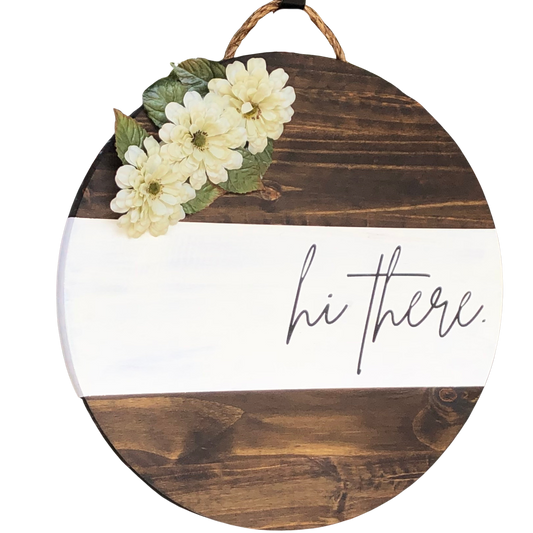 Craft Party Menu: Hi There Wood Sign