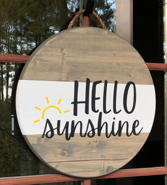 Hello Sunshine 18” Wood Round
