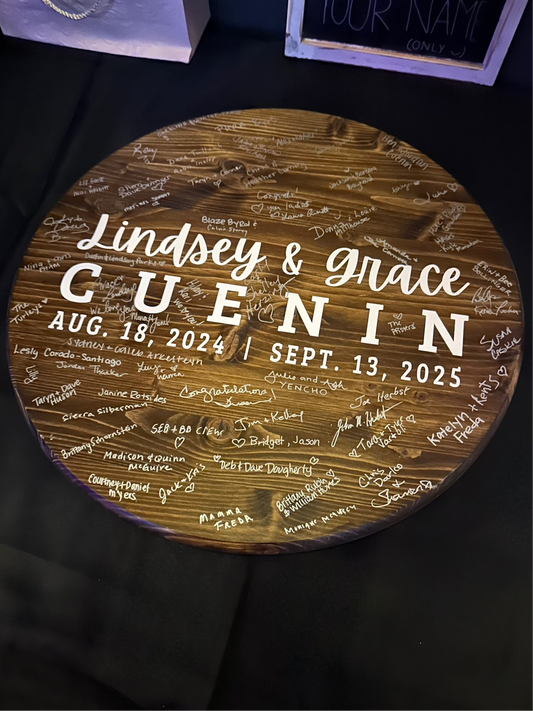 Personalized Wedding Guest Book Wood Sign