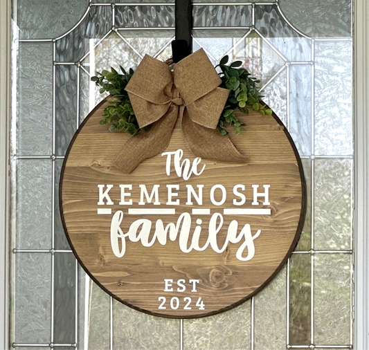 Personalized Family Wood Sign