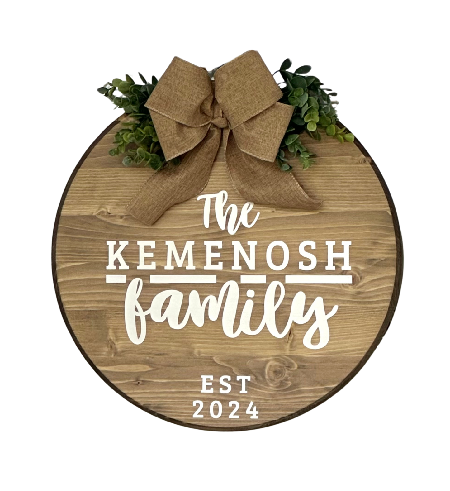 Craft Party Menu: Personalized Family Wood Sign