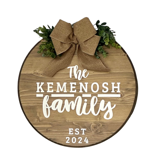 Craft Party Menu: Personalized Family Wood Sign