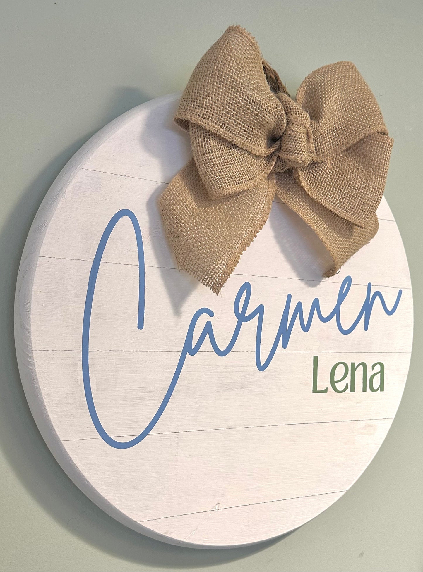 Personalized Simple Baby Girl Nursery Wood Sign
