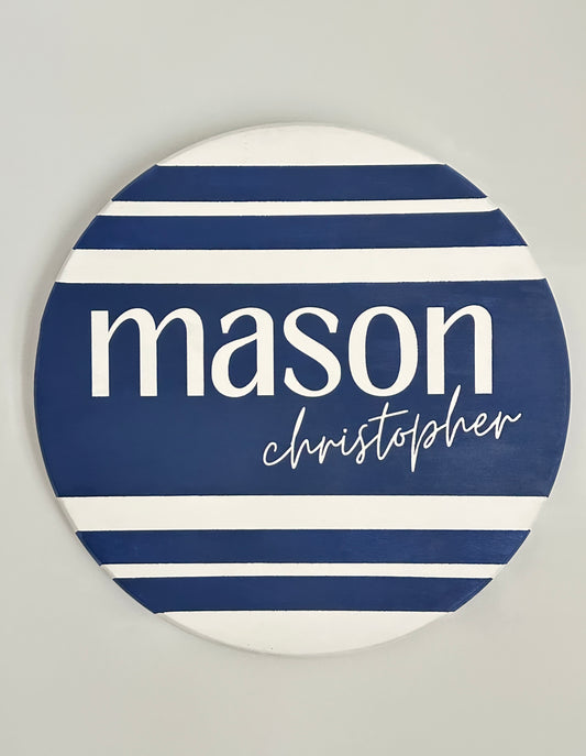 Personalized Baby Boy Nursery Wood Sign