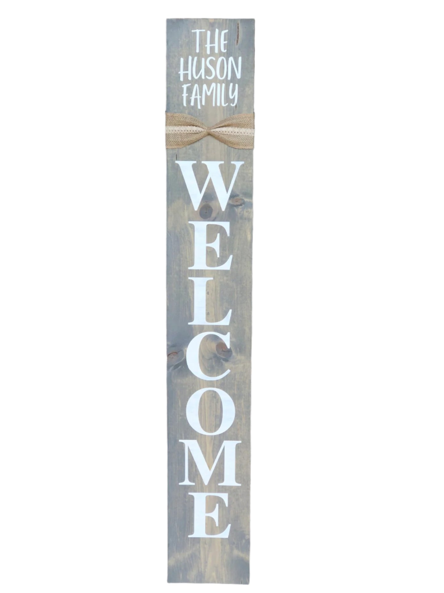 Personalized Family Tall Welcome Porch Sign