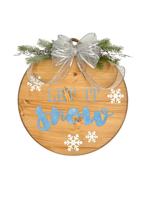 Craft Party Menu: Let It Snow Wood Sign