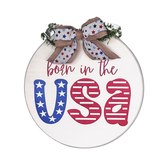 Craft Party Menu: Born in the USA Wood Sign