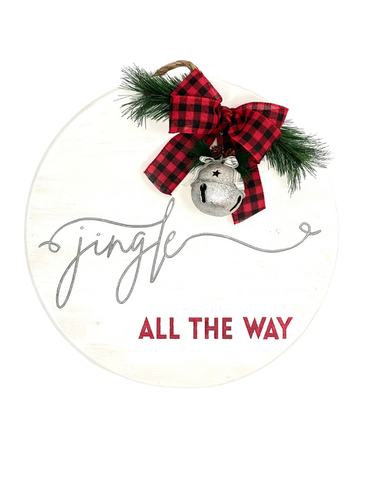 Craft Party Menu: Jingle All The Way Wood Sign